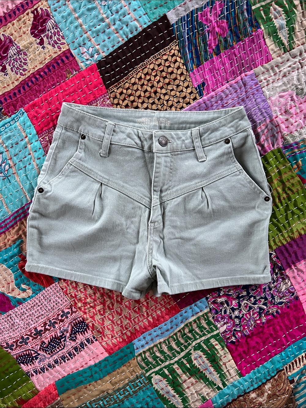 wild fable Light Sage Green High-Rise Jean Shorts